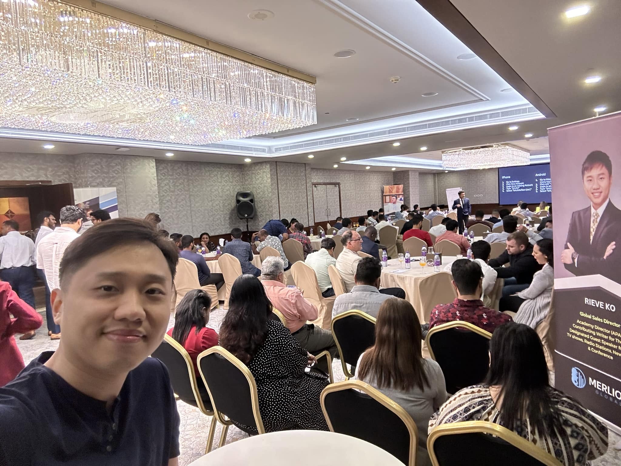 Rieve Ko at a PG3 AI class talk with attendees in Dubai