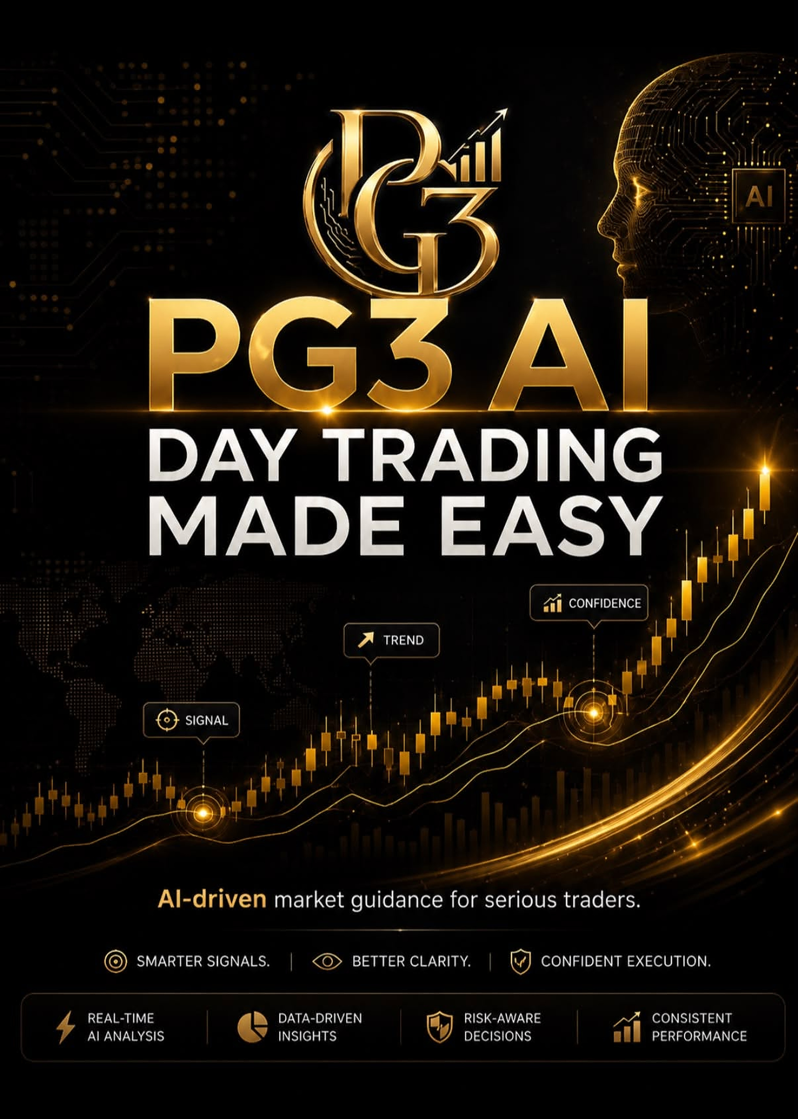 PG3 AI day trading made easy promotional graphic